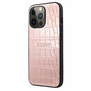 Guess Croco Strap Collection dėklas telefonui iPhone 13 Pro / 13 6.1" - rožinė