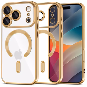 Tech-Protect MagFlex Magnetinis dėklas telefonui iPhone 17 Pro - skaidrus auksinis