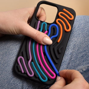 DIY Snake dėklas skirtas iPhone 14 Pro 6,1" juodas