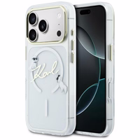 Karl Lagerfeld IML Choupettes Karl Script Logo MagSafe Dėklas for iPhone 17 Pro Max - Clear