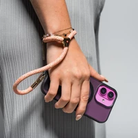 FORCELL F-DESIGN R10X40 riešo telefono virvelė su reguliuojamu ilgiu (maks. 20cm kilpoje) rožinė balta