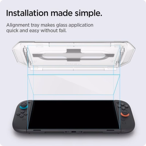 Spigen Glas.Tr "EZ FIT" grūdintas stiklas 2 vnt komplektas Nintendo Switch 2 - Skaidrus