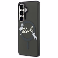 Karl Lagerfeld IML KC Script MagSafe Dėklas for Samsung Galaxy S26 Plus - juodas