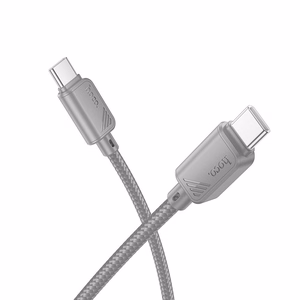 Kabelis USB-C į USB-C Hoco 3A 60W 1 m X113 pilkas