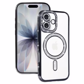 Dėklas telefonui Bling Magnētinis skirtas Iphone 17 juodas
