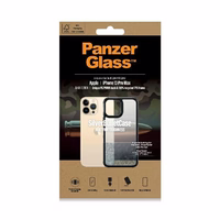 PanzerGlass ClearCase antibakterinis karinės klasės sertifikuotas dėklas telefonui iPhone 13 Pro Max – skaidrus ir juodas
