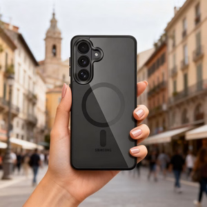 Tech-Protect Magmat MagSafe Dėklas for Samsung Galaxy S26 - skaidrus juodas