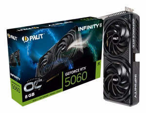 Palit GeForce RTX 5060 Infinity 2 OC vaizdo plokštė, NVIDIA, 8 GB GDDR7
