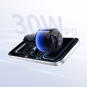 Car ransmiter bluetooth Hoco 2 x USB A + USB C QC3.0 PD 42W E166 black