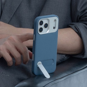 Moshi Kameleon MagSafe dėklas, skirtas iPhone 17 Pro Max, su atrama, „Midnight Gray“ spalvos