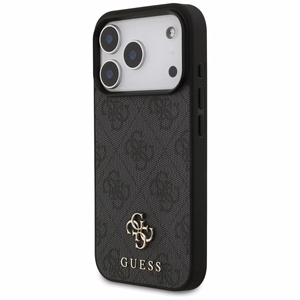 Guess 4G Small Classic Logo MagSafe dėklas iPhone 18 Pro / 17 Pro – juodas