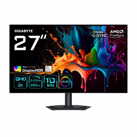 GIGABYTE MO27Q28G kompiuterio monitorius 68,6 cm (27") 2560 x 1440 pikseliai Quad HD OLED Juoda