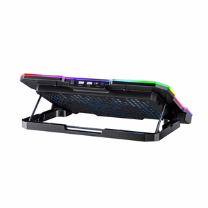 Wozinsky WDCX-A26 NitroCool RGB žaidimų nešiojamojo kompiuterio aušinimo kilimėlis juodas