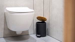 Bathroom waste bin, 3 L, black