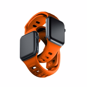 38/40/41/42 mm Orange (small) - 3mk Silicone Watch Strap for Apple