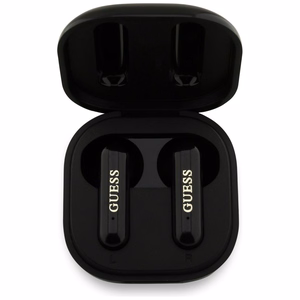 Belaidės ausinės TWS Guess 4G Metal Logo juoda