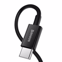 USB Kabelis Baseus "Superior" juodas "Type-C / Lightning" 100cm (iki 20W)