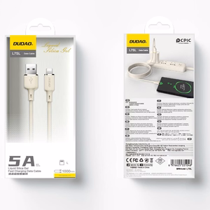 Dudao L7SL кабель USB-A - Lightning 5A 1м - бежевый
