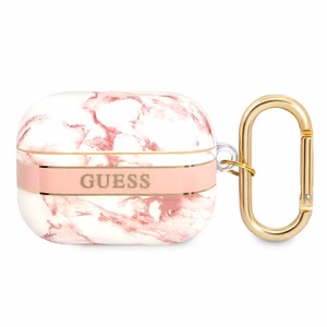 Guess GUAPHCHMAP AirPods Pro cover pink/pink Marble Strap Collection