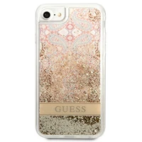Guess Paisley Skystų Blizgučių dėklas iPhone SE 2022 / SE 2020 / 7 / 8 - auksinis