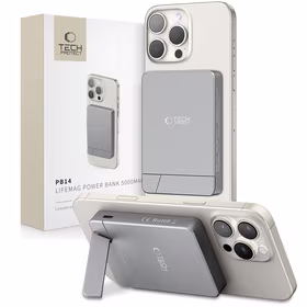 Išorinė baterija Tech-Protect PB14 LifeMag MagSafe 5000 mAh - pilka