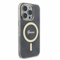Guess IML 4G Magnetinis dėklas iPhone 16 Pro Max - juodas