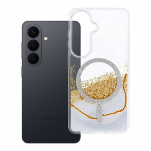 Su MagSafe suderinamas Golden dėklas Samsung S26, baltas