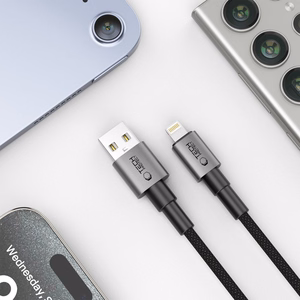 Tech-Protect Ultraboost DNA USB-A / Lightning laidas 12W/2.4A 25 cm - pilkas