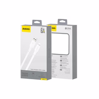 "Dudao L2sL" USB-A - "Lightning 6A" kabelis 1,2 m - baltas