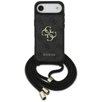 Guess 4G Big Logo Cord Stap per petį dėklas telefonui iPhone Air - juodas