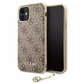 Guess GUHCN61GF4GBR iPhone 11 6.1" / Xr rudas/rudas kietas dėklas 4G Charms Collection