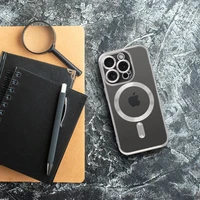 ELECTRO MAG COVER dėklas telefonui suderinamas su Magnetiniu IPHONE 16 Pro titanas