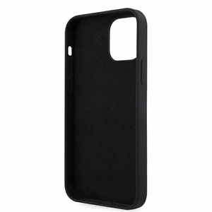 Guess GUHCP12LLSVSBK iPhone 12 Pro Max 6.7" juodas/juodas kietas dėklas Script Vintage