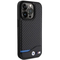 BMW odinis anglies Magnetinis iPhone 15 Pro Max dėklas - juodas