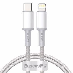 Baseus CATLGD-02 „Lightning“ kabelis 1 m Balta