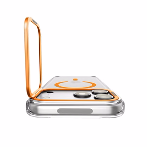 Spigen Ultra Hybrid Optik S MagSafe dėklas iPhone 18 Pro Max / 17 Pro Max, skaidrus oranžinis