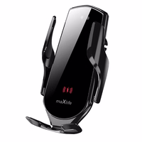 "Maxlife" automobilinis laikiklis oro angai MXCH-08 automatinis su belaidžiu įkrovimu juodas 15W