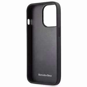 Mercedes odinis tinklelio metalinis logotipo dėklas iPhone 13 Pro / iPhone 13 - juodas
