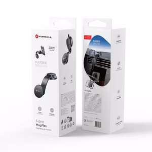 Magnetic car phone holder compatible with Magsafe Forcell F-Grip MagFlex windshield / dashboard black