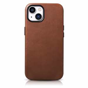 Чехол iCarer Oil Wax Premium Leather для iPhone 14 Plus магнитный кожаный с MagSafe коричневый