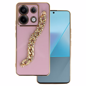 Dėklas telefonui Xiaomi Redmi Note 13 Pro 5G dizainas 4 rožinis
