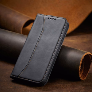 Чехол Magnet Fancy для iPhone 14 Plus с откидной крышкой кошелёк подставка чёрный