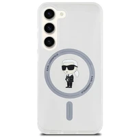 Karl Lagerfeld IML Ikonik magnetinis dėklas telefonui Samsung Galaxy S23 - permatomas