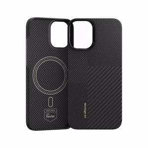 Benks Montage magnetinis Armor Air Kevlar dėklas su PC rėmeliu 600D+1500D (M064) Iphone 16 Plus telefonui juodas
