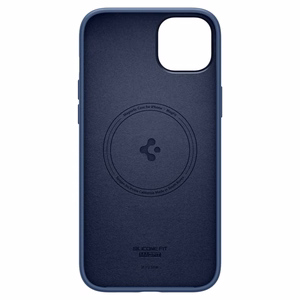 "Spigen Silicone Fit Mag" dėklas su "MagSafe", skirtas "iPhone 14 Plus" - mėlynas