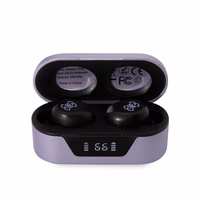 Guess GUTWST31EU TWS Bluetooth ausinės + įkrovimo stotelė violetinės/violetinės
