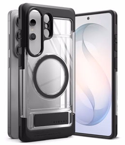 Ringke UX Magnetic MagSafe Dėklas for Samsung Galaxy S26 Ultra - Clear juodas