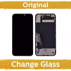 Ekranas skirtas iPhone 11 juodas (+ metalinė skarda) (Atnaujintas: China)