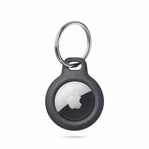 Tech-Protect Rough dėklas Apple AirTag su žiedu - juodas