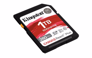 Kingston Technology 1TB Canvas React Plus SDXC UHS-II 280R/150W U3 V60, skirta Full HD/4K